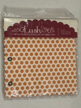 NEW My Mind's Eye Lush 2 Orange Polka Dot Flocked Chipboard Album 8"x 8"